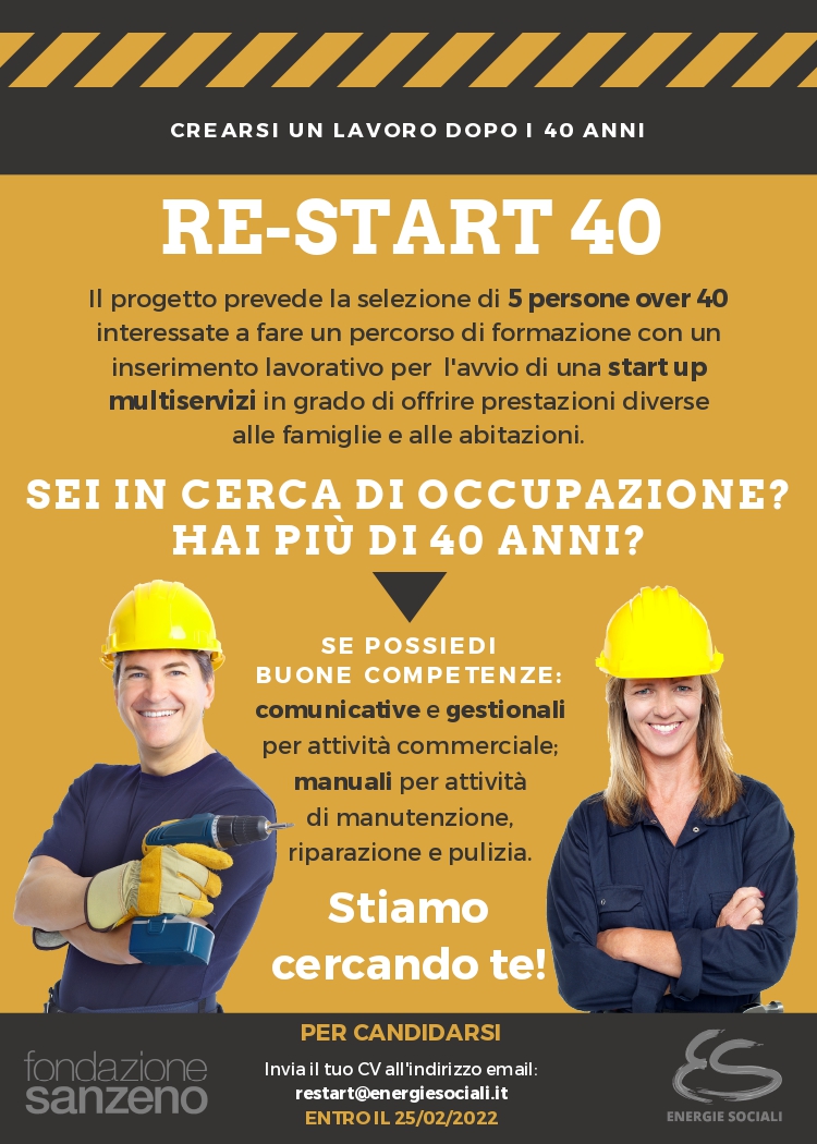 Re-Start 40 ultimi giorni per candidarsi!