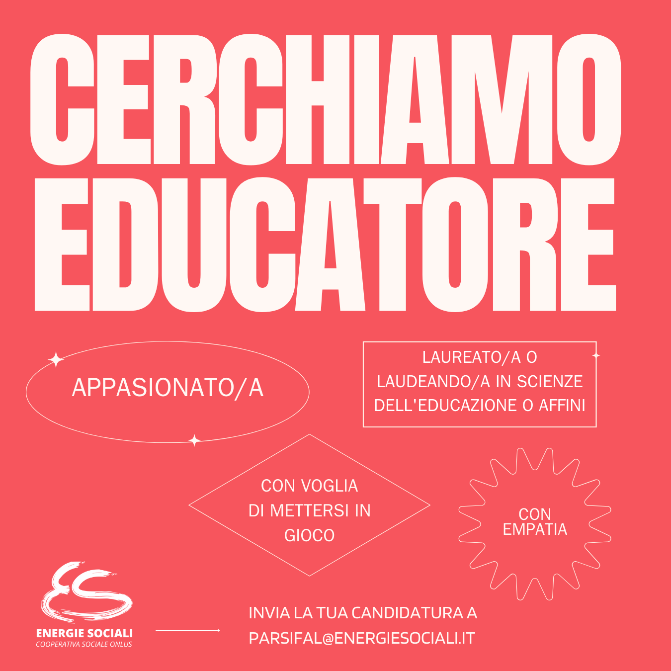 Cerchiamo educatore/educatrice!